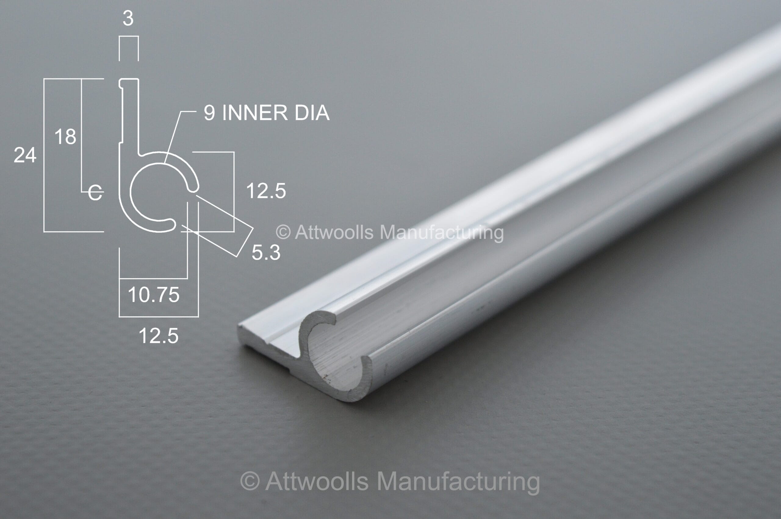 1 x 98 cm keder rail aluminium for 5.5 mm tent wedge awning awning rail  camping