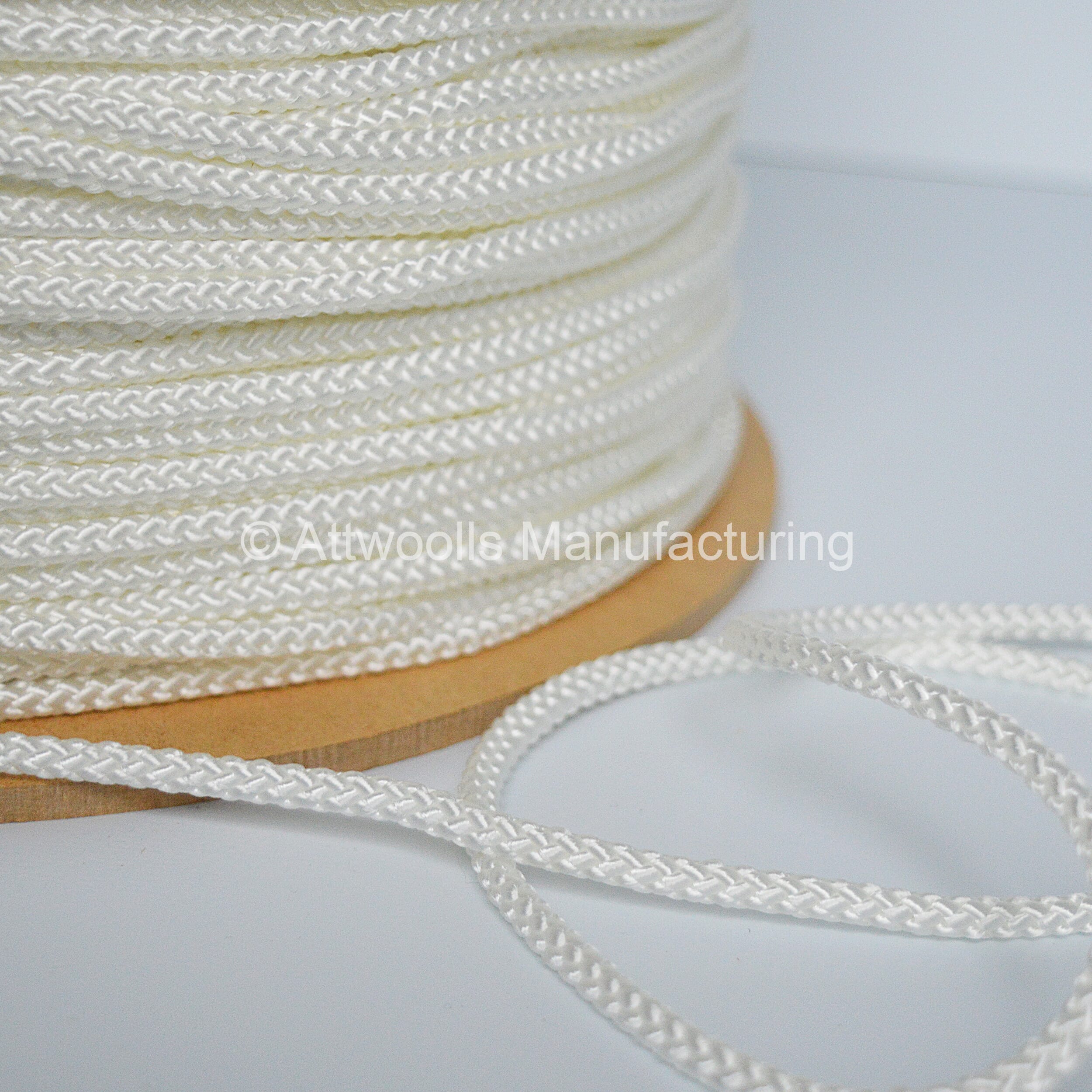 Polyester Cord, W: 5 mm, black, 50 m/ 1 roll